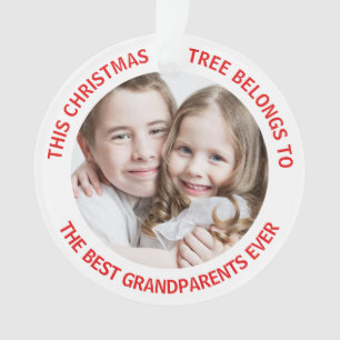 Best Grandeltern Ever Christmas Tree Foto Ornament