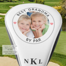 BEST GRANDMA BY PAR Foto Monogram Initial Heart