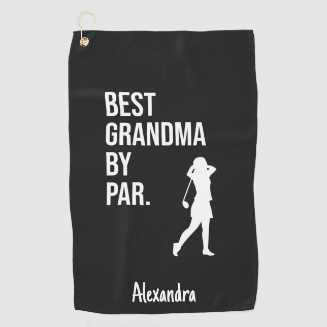 Best Grandma By Par Golfer Gifts For Grandmother Golfhandtuch (Vorderseite)