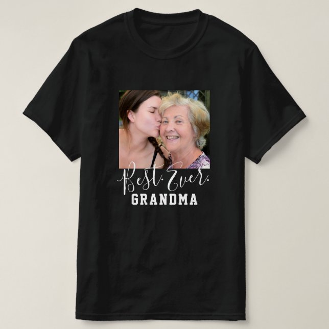 BEST GRANDMA EVER Custom Foto Mother Day T-Shirt (Design vorne)