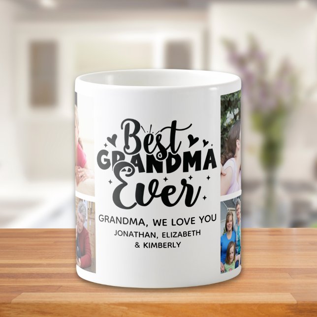 Best Grandma Ever - Cute Photo Collage for Grandma Kaffeetasse (Von Creator hochgeladen)