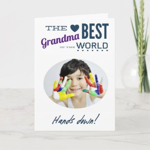 Best Grandma Ever Foto Karte