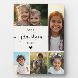 Best Grandma Ever Grandkids Photo Collage Fotoplatte