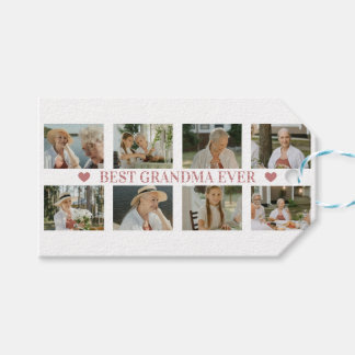 Best Grandma Ever Photo Collage – Gift with Hearts Geschenkanhänger
