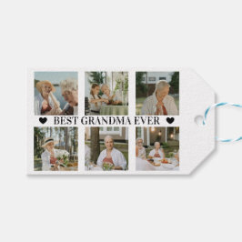 Best Grandma Ever Photo Collage – Gift with Hearts Geschenkanhänger