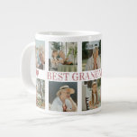 Best Grandma Ever Photo Collage – Gift with Hearts Jumbo-Tasse<br><div class="desc">Celebrate the most amazing grandma with this personalized photo collage mug. Featuring your chosen photos arranged in a warm, loving collage design, the mug displays the message “Best Grandma Ever” in the center, accented with two heart icons for an extra touch of love. Perfect as a thoughtful and practical gift...</div>