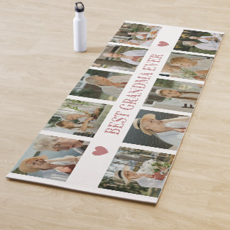 Best Grandma Ever Photo Collage – Gift with Hearts Yogamatte