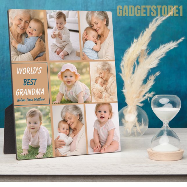 Best Grandma Ever Photo | Personalized Grandparent Fotoplatte (Best Grandma Ever Photo | Personalized Grandparent Plaque
)