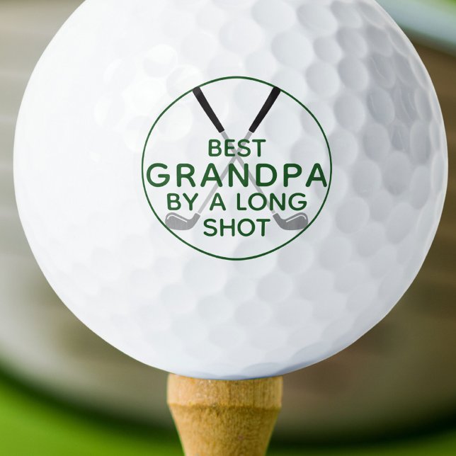 BEST GRANDPA BY LANGE SHOT Funny Green Golf Clubs Golfball (Von Creator hochgeladen)