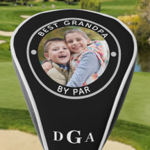 BEST GRANDPA BY PAR Foto Monogram Golf Head Cover