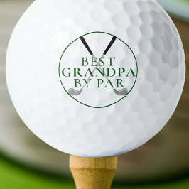 BEST GRANDPA BY PAR Funny Green Golf Clubs Golfball
