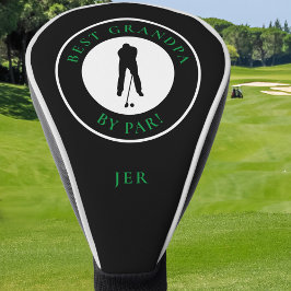 Best Grandpa By Par Funny Saying Black Green Golf Headcover