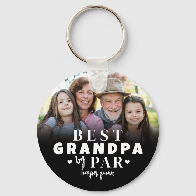 Best Grandpa By Par Photo Schlüsselanhänger (Vorderseite)