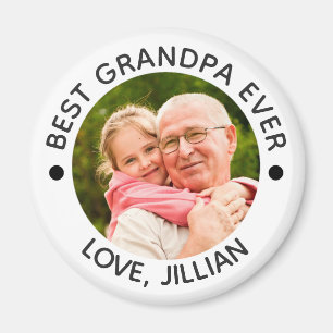 BEST GRANDPA EVENT Modernes Foto Personalisiert Magnet