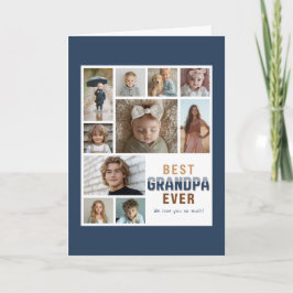 Best Grandpa Ever 10 Photo Collage Karte