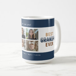 Best Grandpa Ever 4 Photo Collage Kaffeetasse