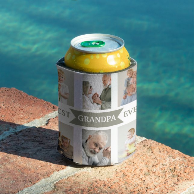 Best Grandpa Ever | Custom Photos Can Cooler  Dosenkühler (In Situ Pool)