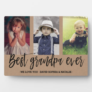 Best Grandpa Ever Foto Klebemasse Grandfather gift Fotoplatte