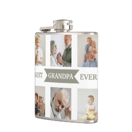 Best Grandpa Ever – Personalized Photos Flask Flachmann