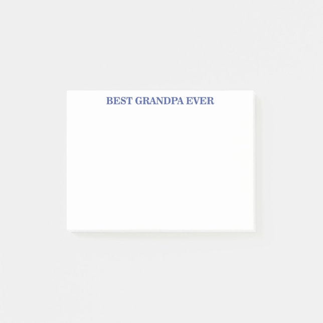 BEST GRANDPA EVER POST-IT KLEBEZETTEL (Vorderseite)