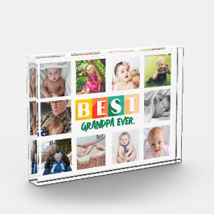 BEST GRANDPA FotoCollage Personalisiert modern Fotoblock