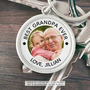 BEST GRANDPA JE EIN Foto Personalisiert Schlüsselanhänger