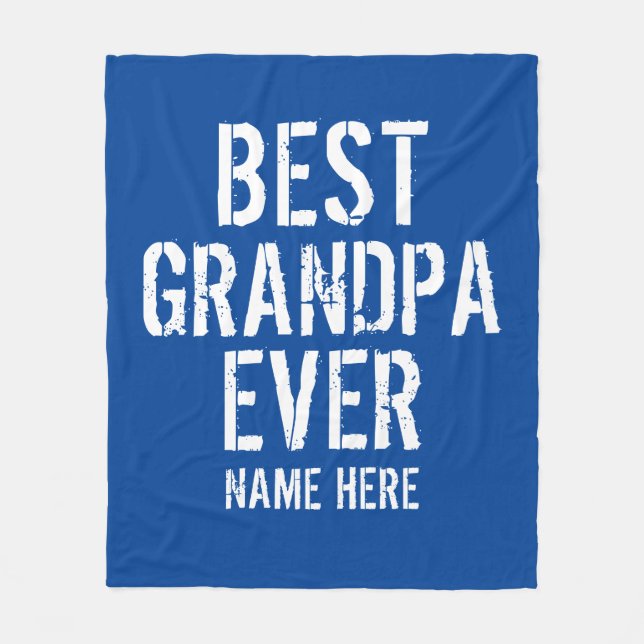 BEST GRANDPA JE PERSONALIZE FLEECE BLANKET (Vorderseite)