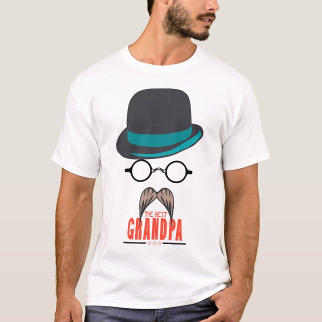 BEST GRANDPA MELON SCHNURRBART OPA T-Shirt (Vorderseite)