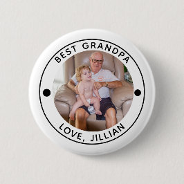 BEST GRANDPA NACH PAR-Foto-Monogramm Button