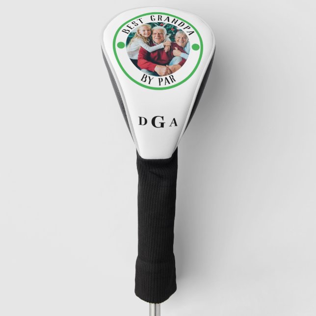 BEST GRANDPA NACH PAR-Foto-Monogramm Golf Headcover (Vorderseite)