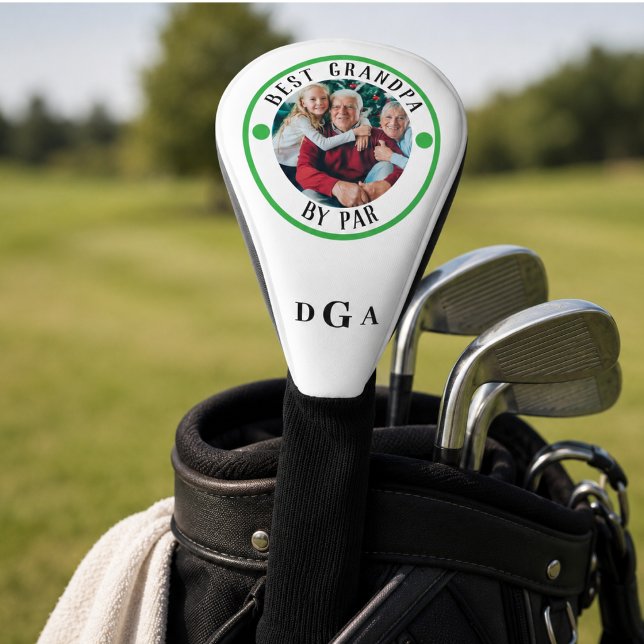 BEST GRANDPA NACH PAR-Foto-Monogramm Golf Headcover (BEST GRANDPA BY PAR Photo Monogram Golf Head Cover
)