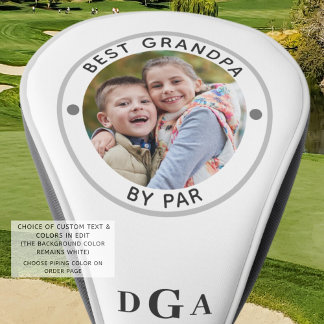 BEST GRANDPA NACH PAR-Foto-Monogramm Golf Headcover