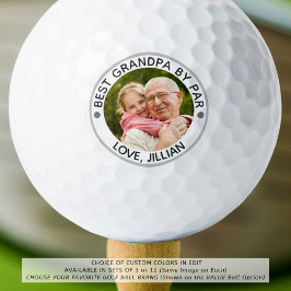 BEST GRANDPA NACH PAR Foto Personalisiert Golfball
