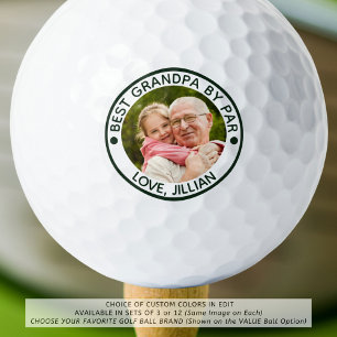 BEST GRANDPA VON PAR Foto Personalisiert grün Golfball
