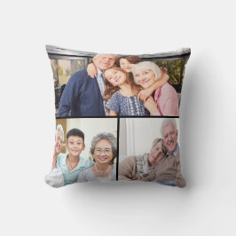 Best Grandparents Ever 6 Photo Collage Custom Kissen