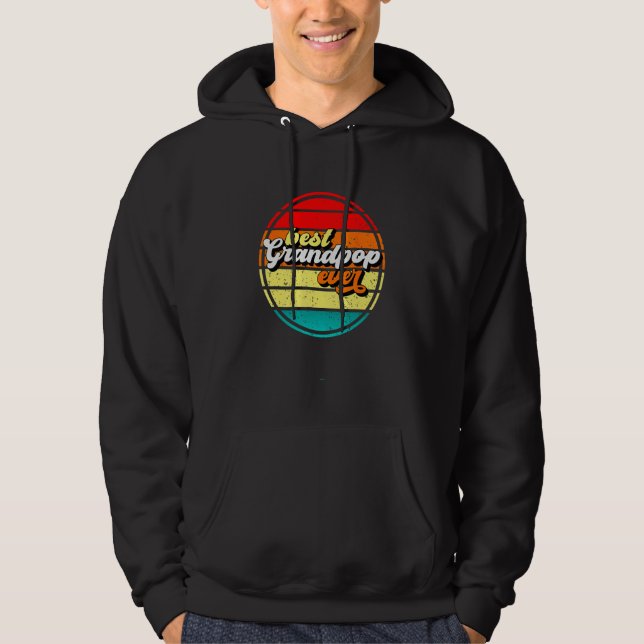 Best Grandpop Ever Father s Day Grandpa Retro Vint Hoodie (Vorderseite)