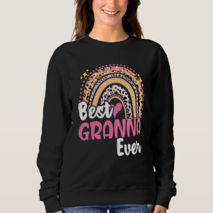 Best Granna Ever Funny Pink Leopard Regenbogenmutt Sweatshirt