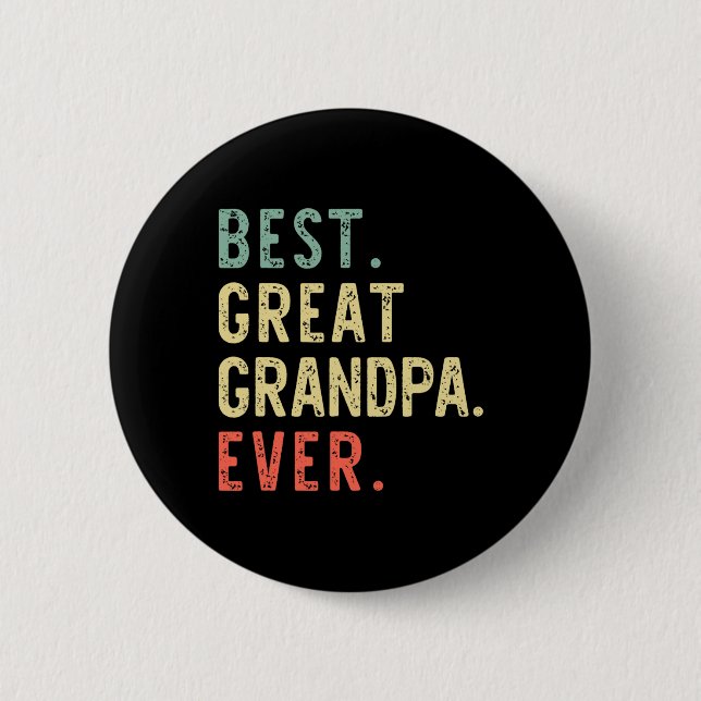 Best Great Opa Ever Funny Retro Vintag Button (Vorderseite)