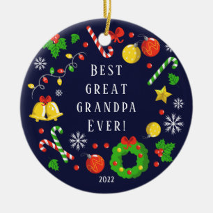 Best Great Opa Ever Weihnachten 2 Seite Keramik Ornament