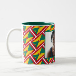 BEST GRENADIAN MAMA Personalisiertes Foto Zweifarbige Tasse
