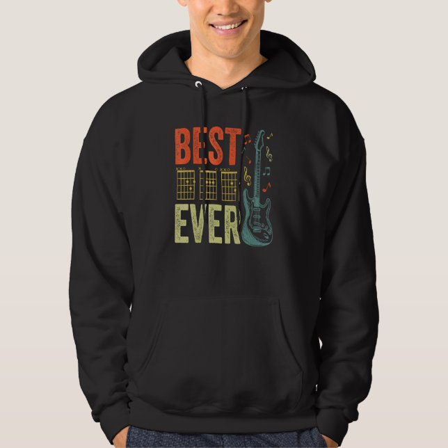 Best Guitar Dad Ever Chords Best Dad Guitar Guitar Hoodie (Vorderseite)
