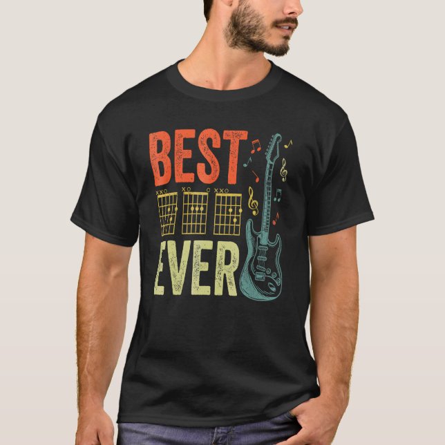 Best Guitar Dad Ever Chords Best Dad Guitar Guitar T-Shirt (Vorderseite)
