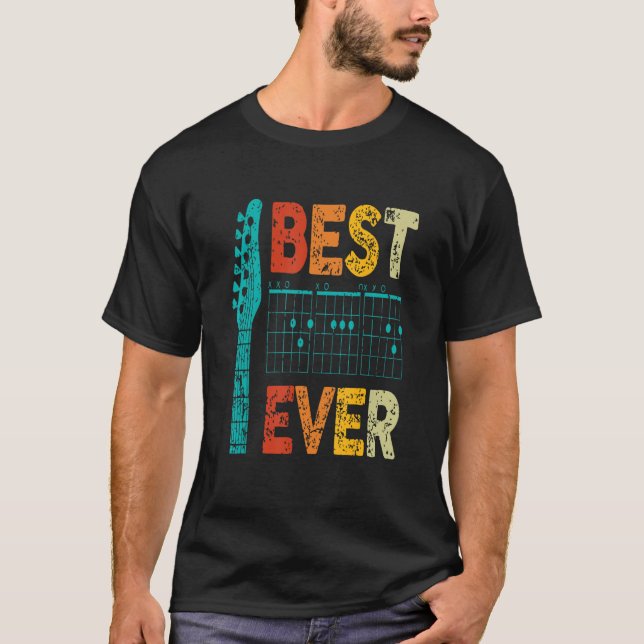 Best guitar dad ever chords T-Shirt (Vorderseite)