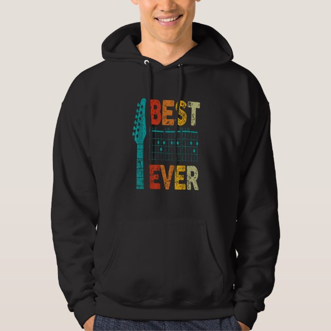 Best guitar dad ever guitar chords for guitar hoodie (Vorderseite)