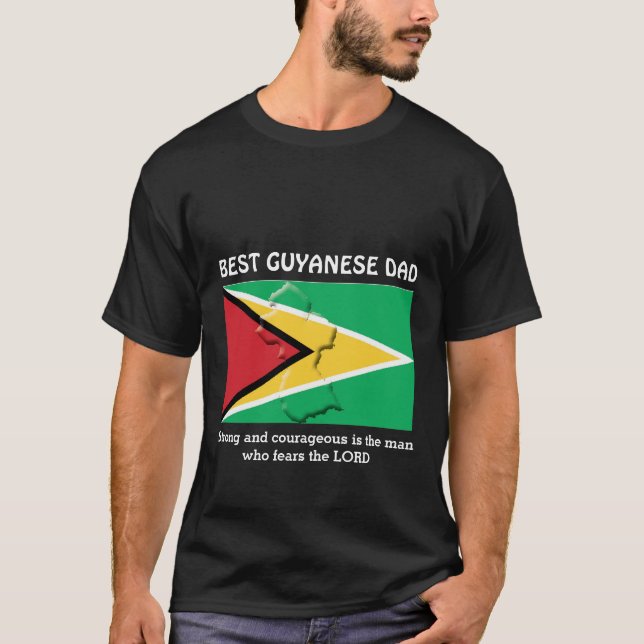 BEST GUYANESE VATER Strong Courageageagement Perso T-Shirt (Vorderseite)