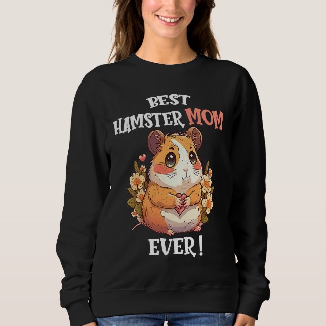 Best Hamster Mom Ever Cute Valentine's Day Girls H Sweatshirt (Vorderseite)