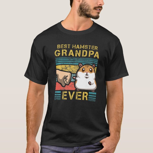 Best Hamster Opa Ever Cavy Hammy Daddy Papa Gr T-Shirt (Vorderseite)