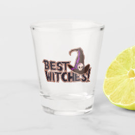 Best Hexen Typografie Halloween Puppe Schnapsglas