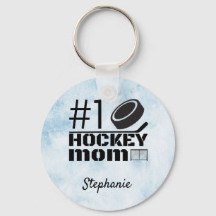 Best Hockey Mom Keychain number one blue ice Schlüsselanhänger