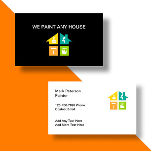 Best House Painter Modern Business Cards Visitenkarte